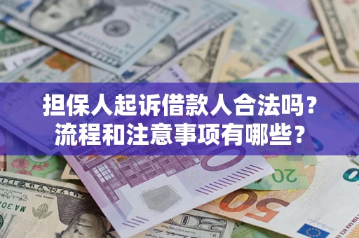 武汉担保人起诉借款人合法吗？流程和注意事项有哪些？