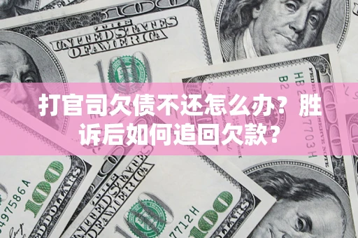 武汉打官司欠债不还怎么办？胜诉后如何追回欠款？