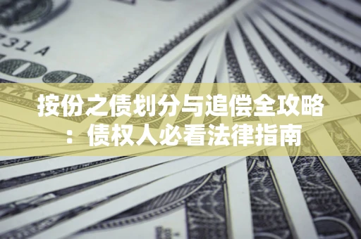 武汉按份之债划分与追偿全攻略：债权人必看法律指南