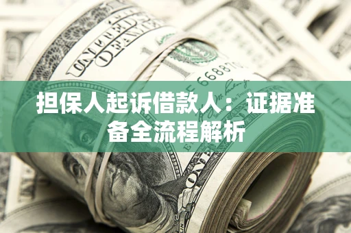 武汉担保人起诉借款人：证据准备全流程解析