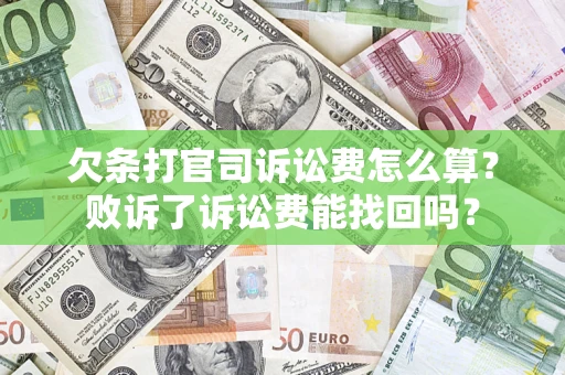 武汉欠条打官司诉讼费怎么算？败诉了诉讼费能找回吗？