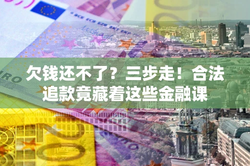 武汉欠钱还不了？三步走！合法追款竟藏着这些金融课