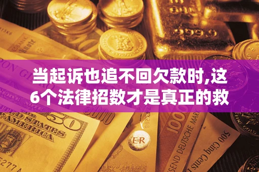 武汉当起诉也追不回欠款时,这6个法律招数才是真正的救命稻草