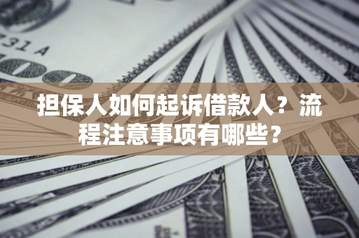 武汉担保人如何起诉借款人？流程注意事项有哪些？